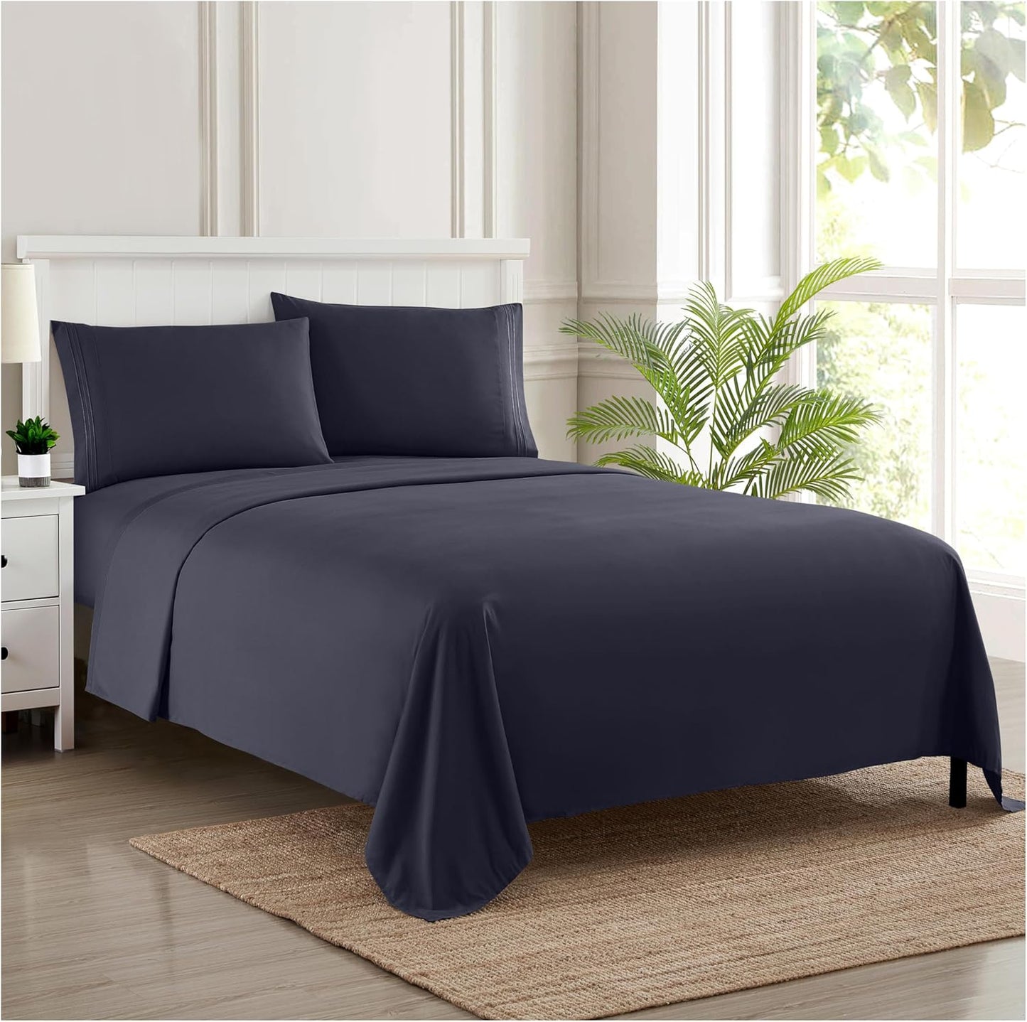 BLUE LUXURY DOUBLE BED SET