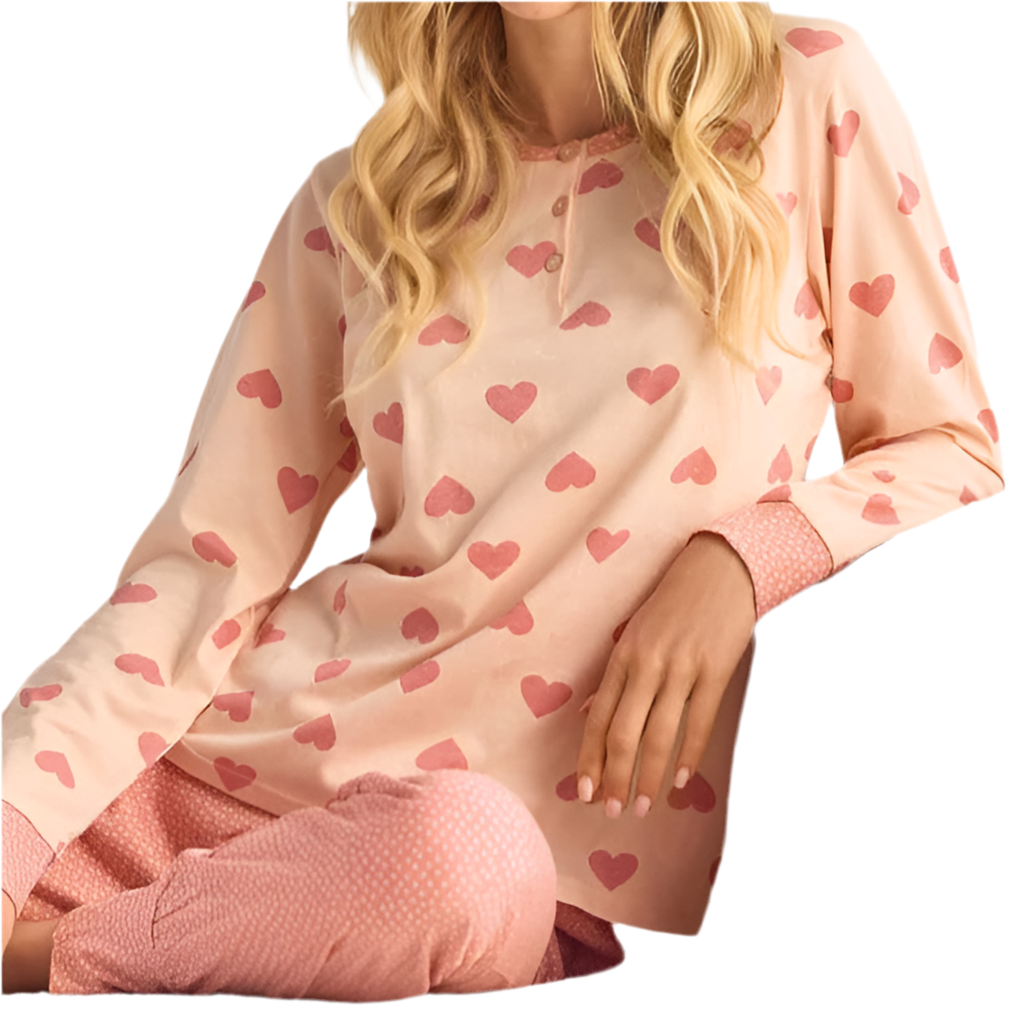 INFIORE PIGIAMA DONNA CON CUORI