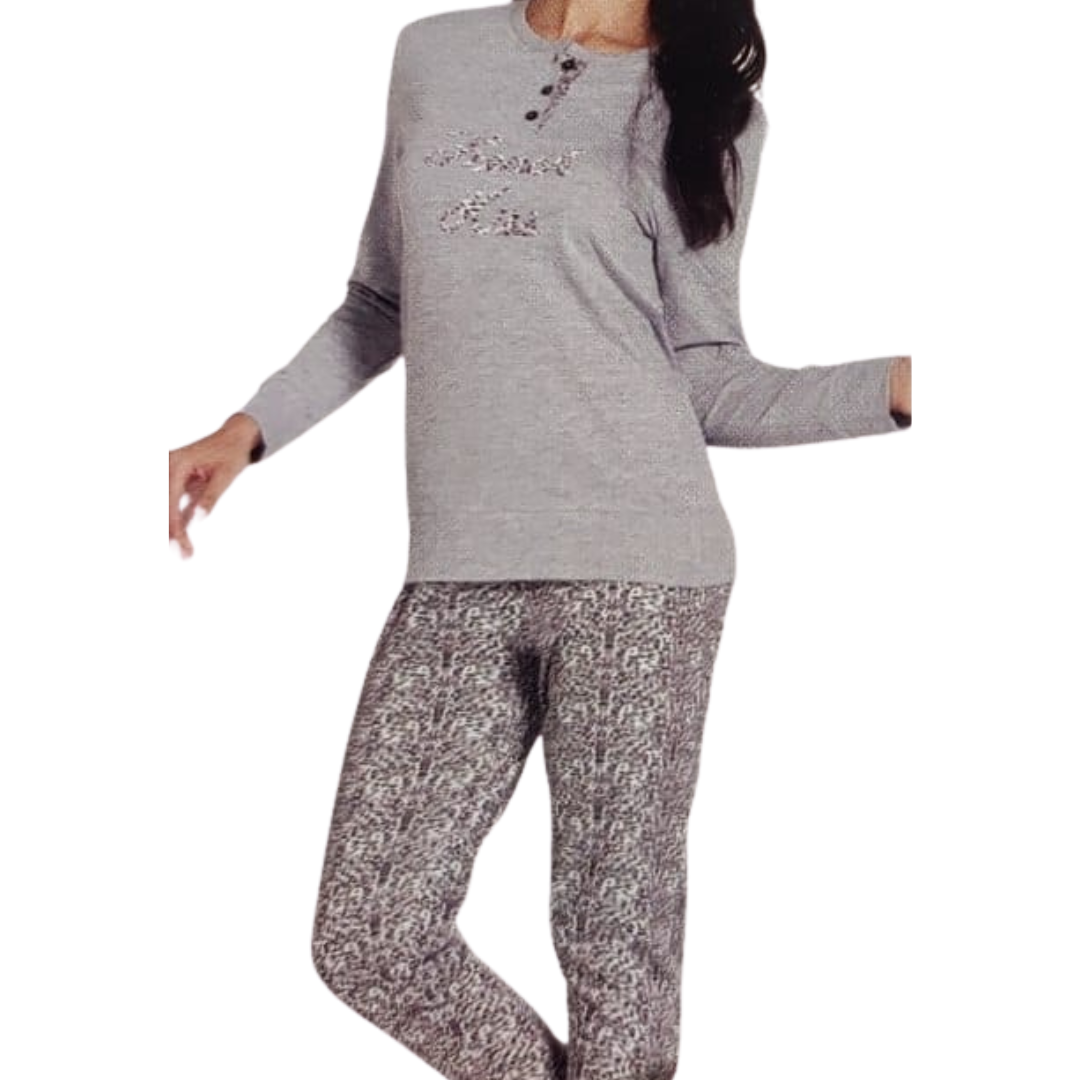 Pigiama donna jersey maculato