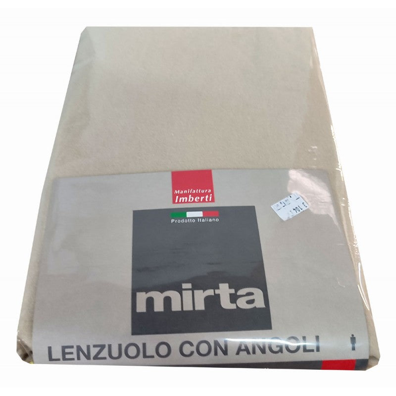 LENZUOLO CON ANGOLI SINGOLO MANFIFATTURA IMBERTI MIRTA