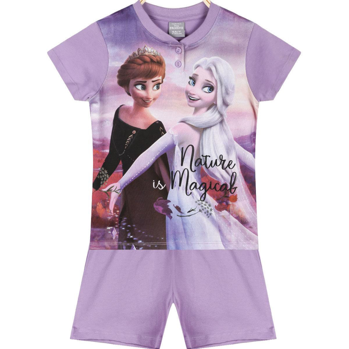 PIGIAMA CORTO BAMBINA ANNA E ELSA FROZEN
