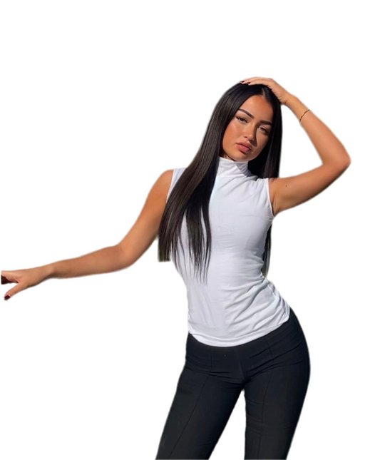 MAGLIA JADEA SMANICATA COLLO ALTO