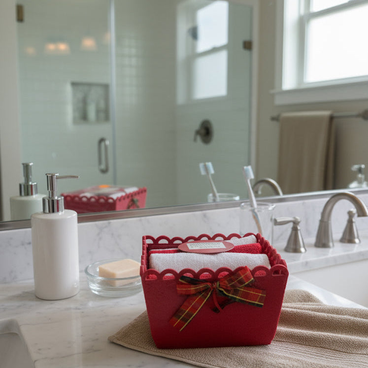 4 LAVETTE PER BAGNO NATALIZIE