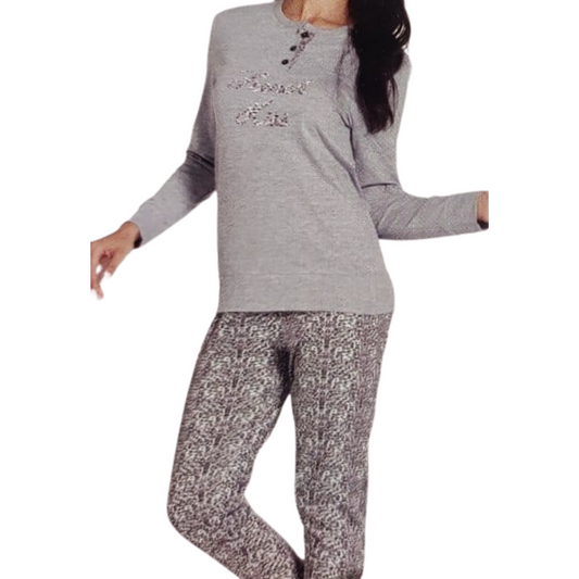 Pigiama donna jersey maculato