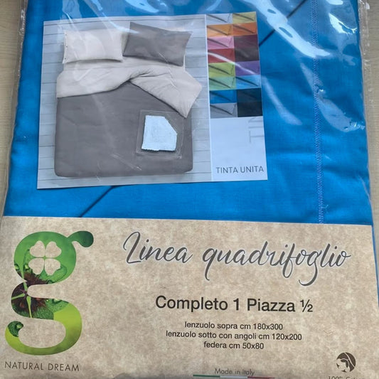 COMPLETO LINEA QUADRIFOGLIO UNA PIAZZA BIANCO