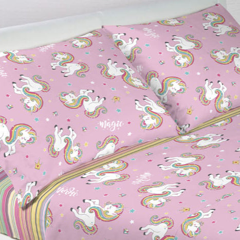 NATURAL DREM COMPLETO SINGOLO CON UNICORNI